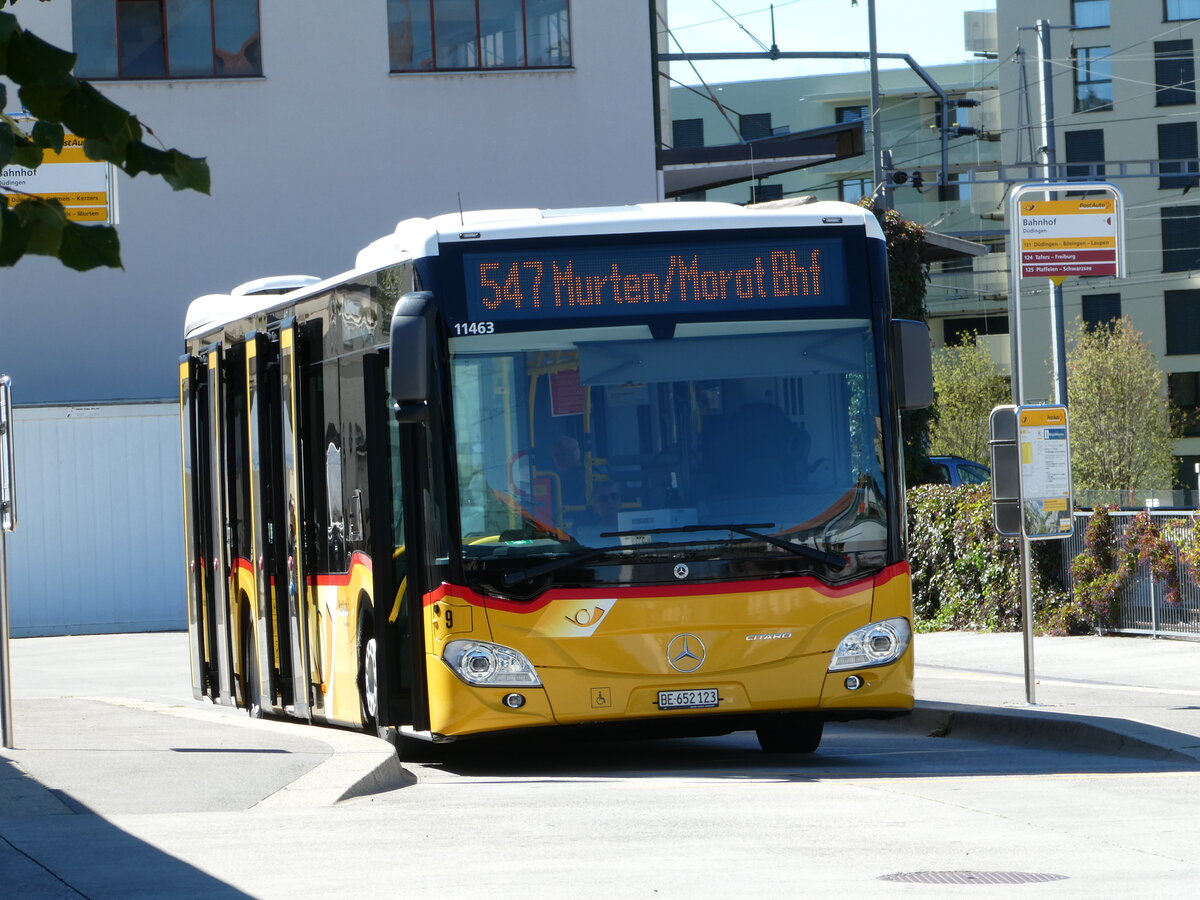 (239'992) - PostAuto Bern - Nr. 9/BE 652'123 - Mercedes am 11. September 2022 beim Bahnhof Ddingen