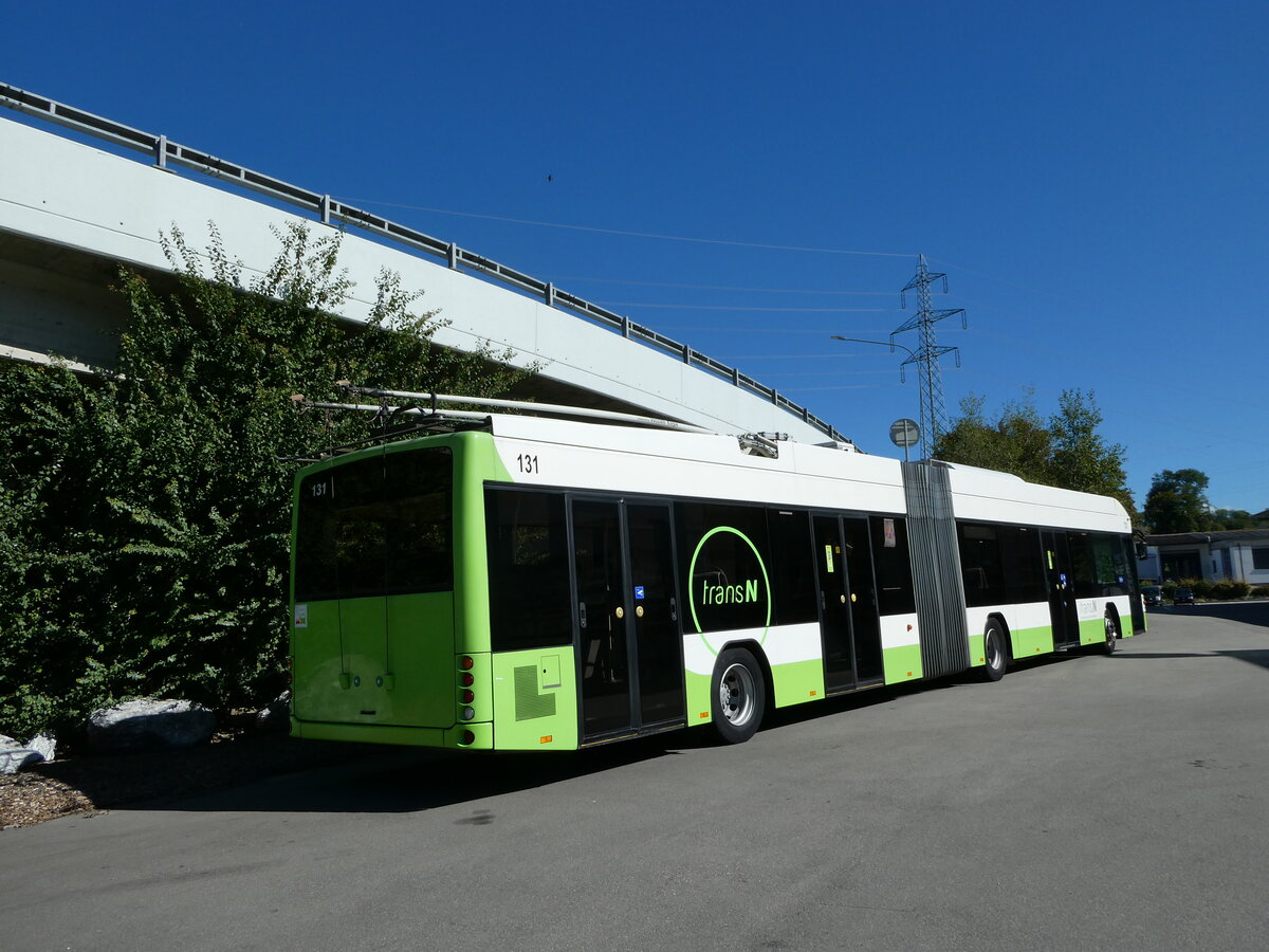 (240'033) - transN, La Chaux-de-Fonds - Nr. 131 - Hess/Hess (ex TN Neuchtel Nr. 131) am 11. September 2022 in Kerzers, Interbus