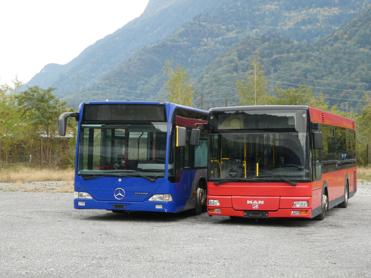 (240'644) - Lathion, Sion - Nr. 19 - MAN/Gppel (ex AFA Adelboden Nr. 55) am 8. Oktober 2022 bei St-Maurice