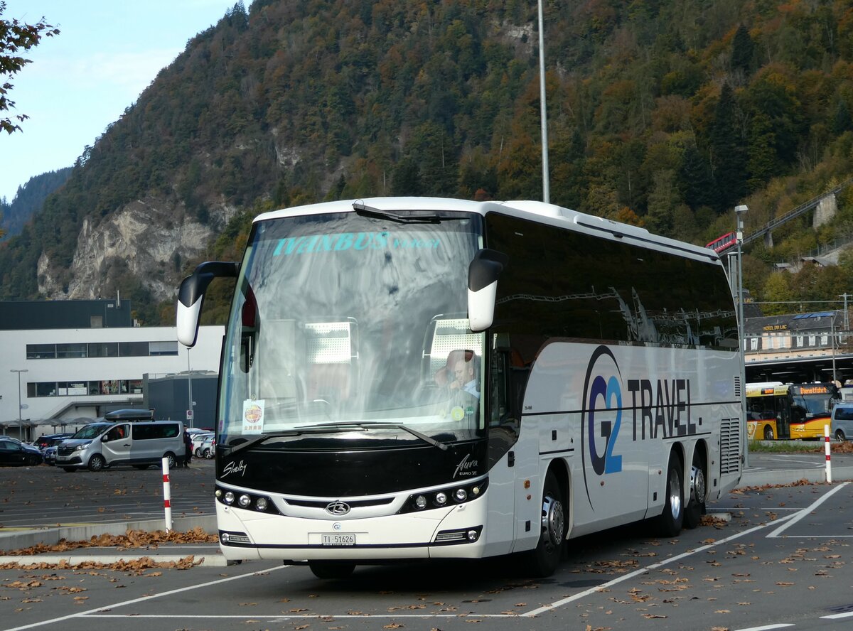 (241'463) - IvanBus, Personico - TI 51'626 - MAN/Beulas am 18. Oktober 2022 beim Bahnhof Interlaken Ost