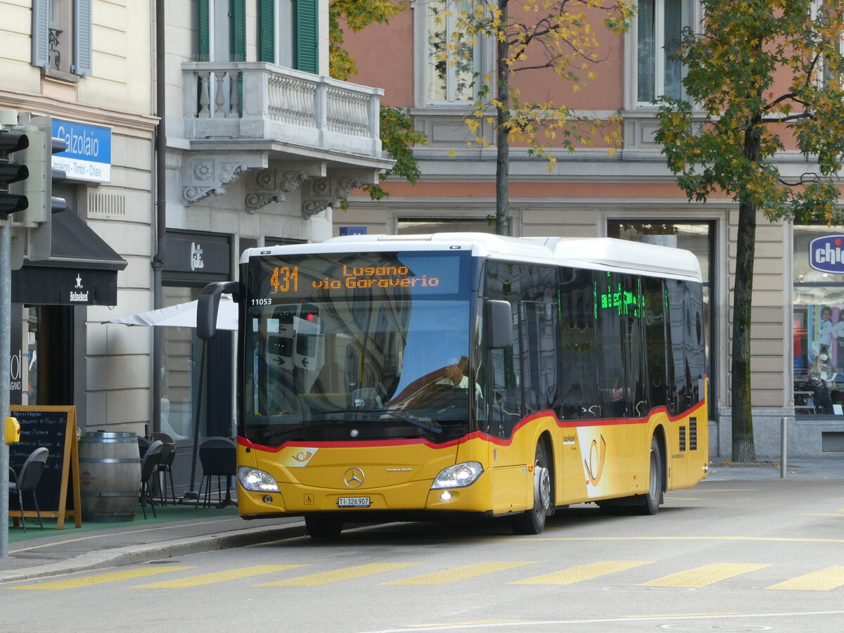 (242'874) - AutoPostale Ticino - Nr. 557/TI 326'907 - Mercedes am 17. November 2022 in Lugano, Centro