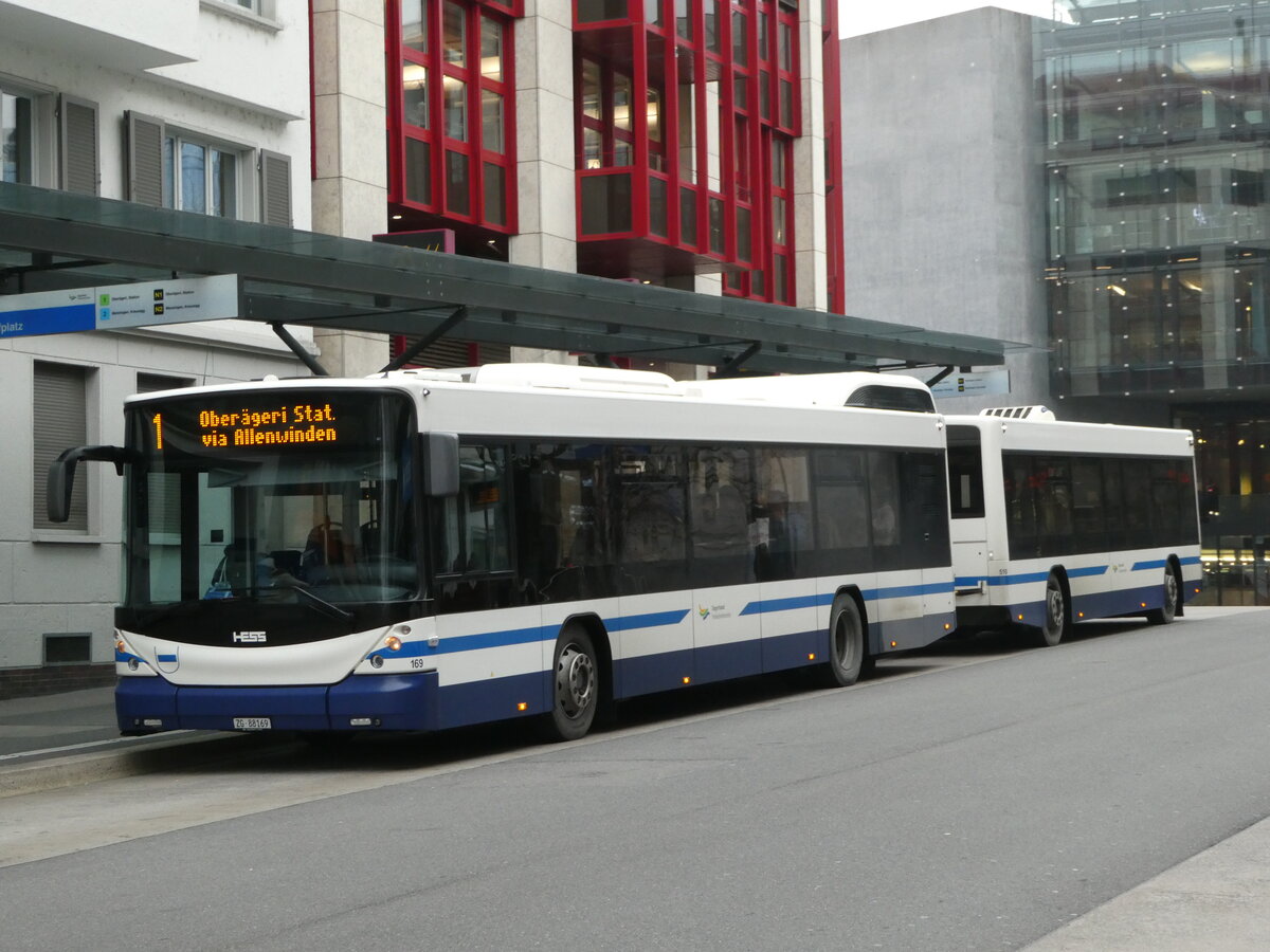 (243'517) - ZVB Zug - Nr. 169/ZG 88'169 - Hess am 7. Dezember 2022 beim Bahnhof Zug