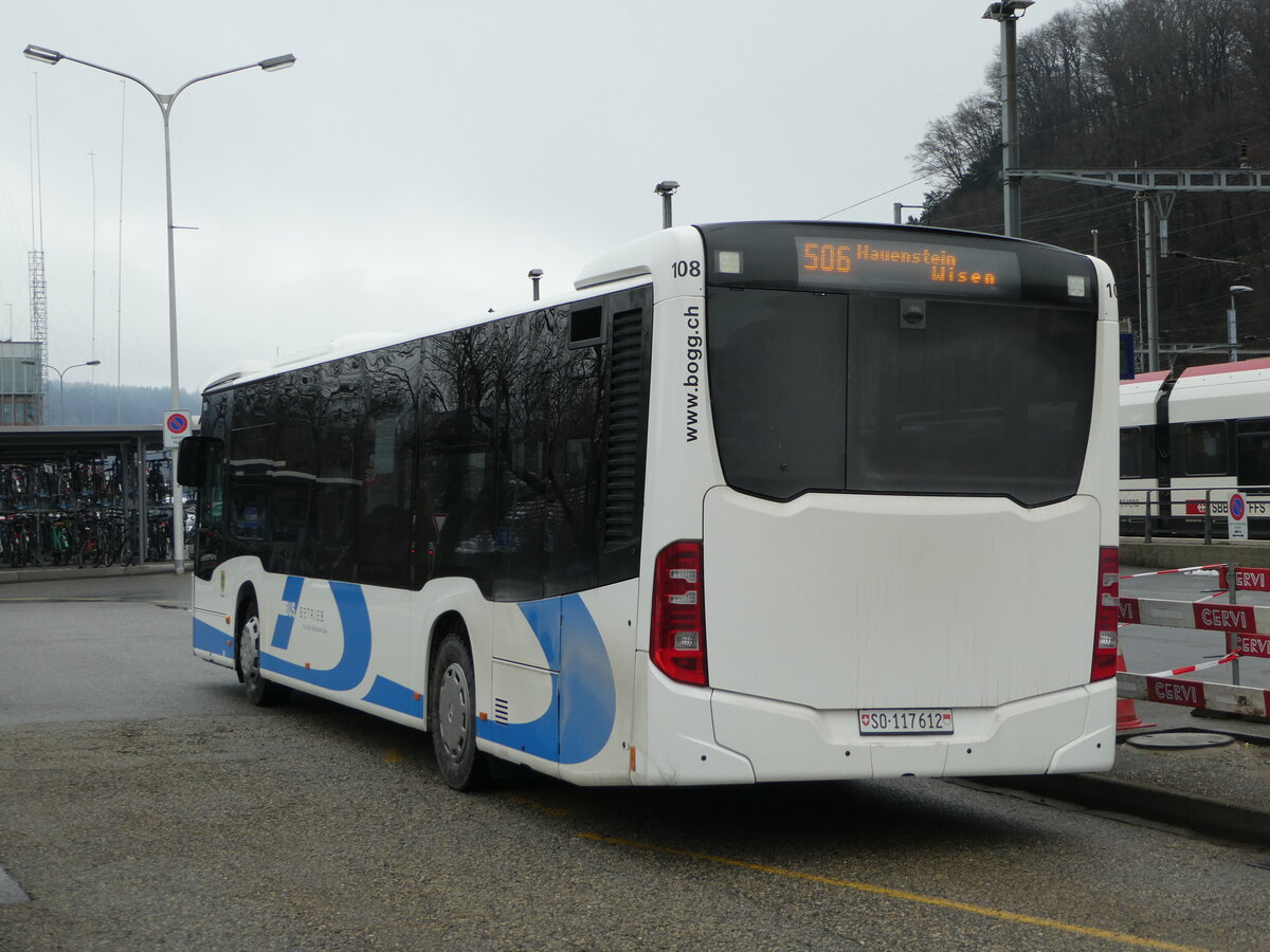 (243'902) - BOGG Wangen b.O. - Nr. 108/SO 117'612 - Mercedes am 15. Dezember 2022 beim Bahnhof Olten