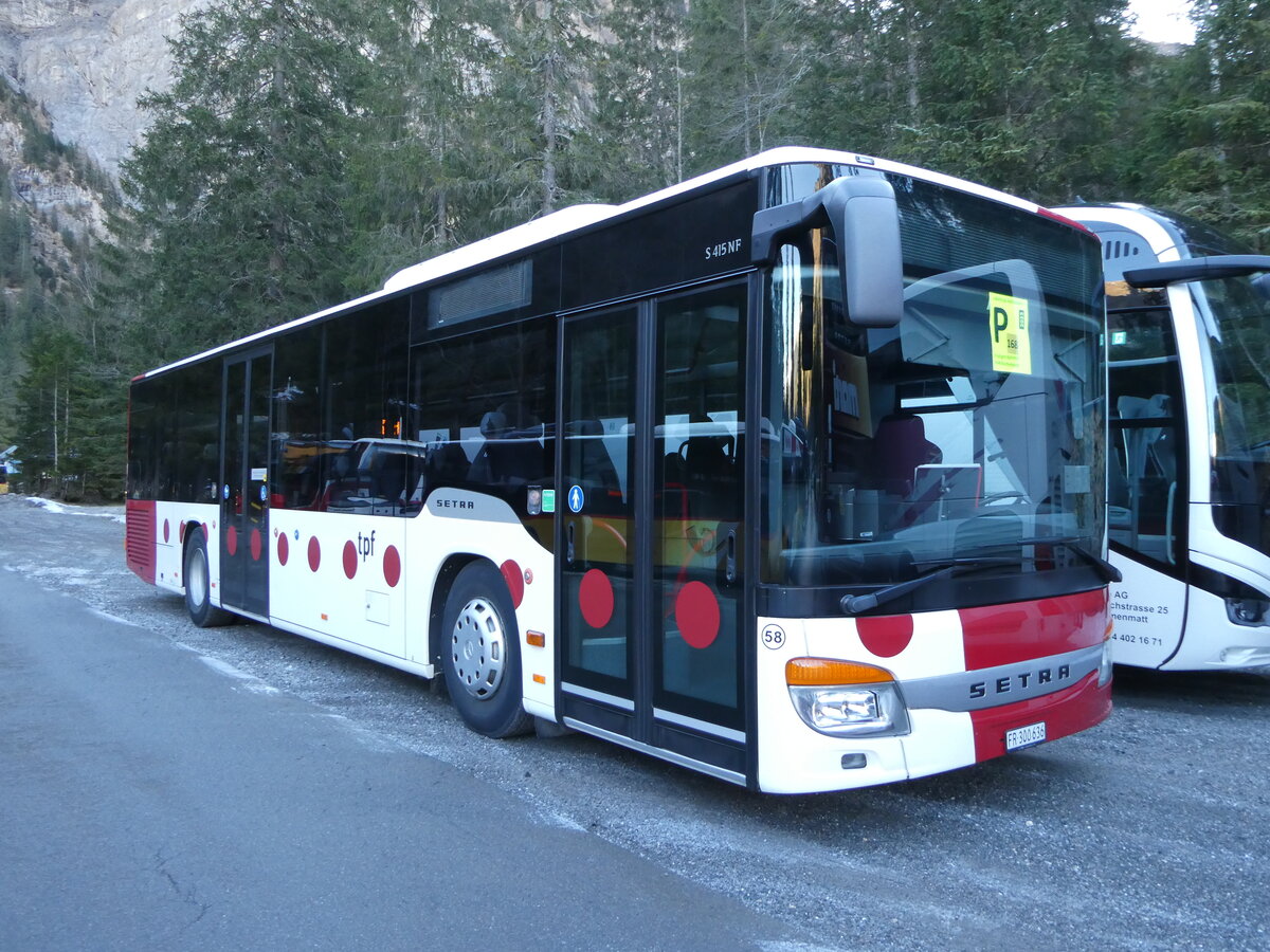 (244'662) - Wieland, Murten - Nr. 58/FR 300'636 - Setra am 7. Januar 2023 in Adelboden, Unter dem Birg