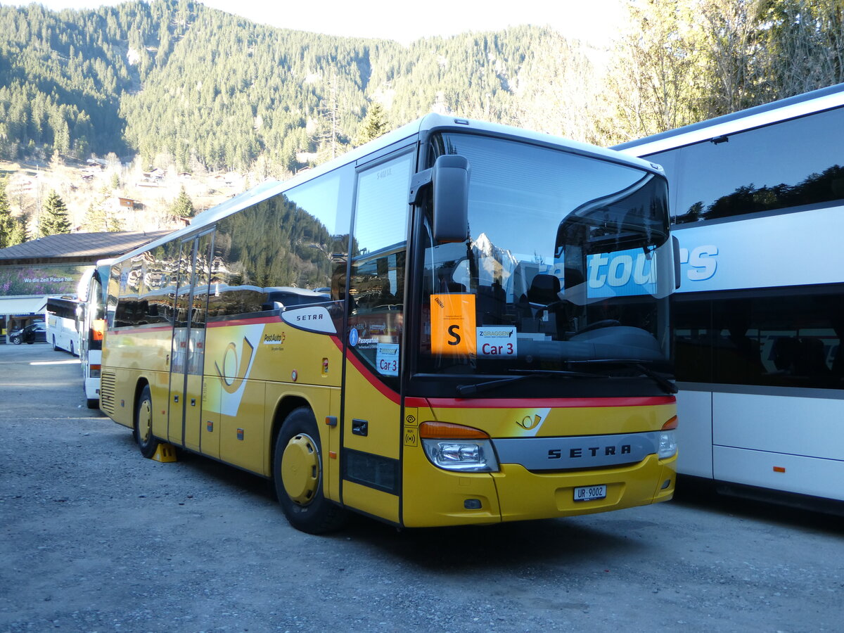 (244'722) - TSB Seelisberg - UR 9002/PID 4496 - Setra (ex STANI, Oberrickenbach; ex Christen, Oberrickenbach; ex Thepra, Stans Nr. 28) am 7. Januar 2023 in Adelboden, ASB