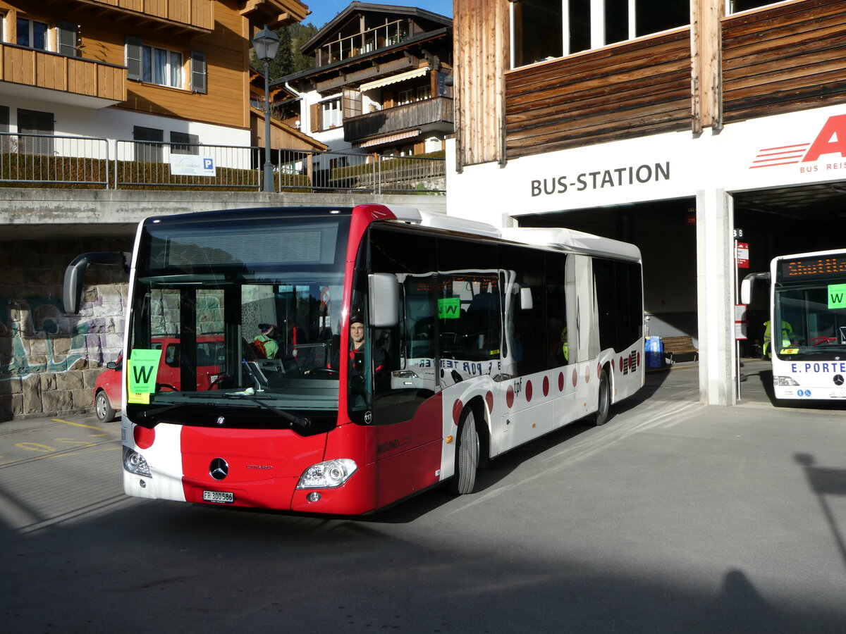 (244'866) - Wieland, Murten - Nr. 117/FR 300'586 - Mercedes am 7. Januar 2023 in Adelboden, Busstation