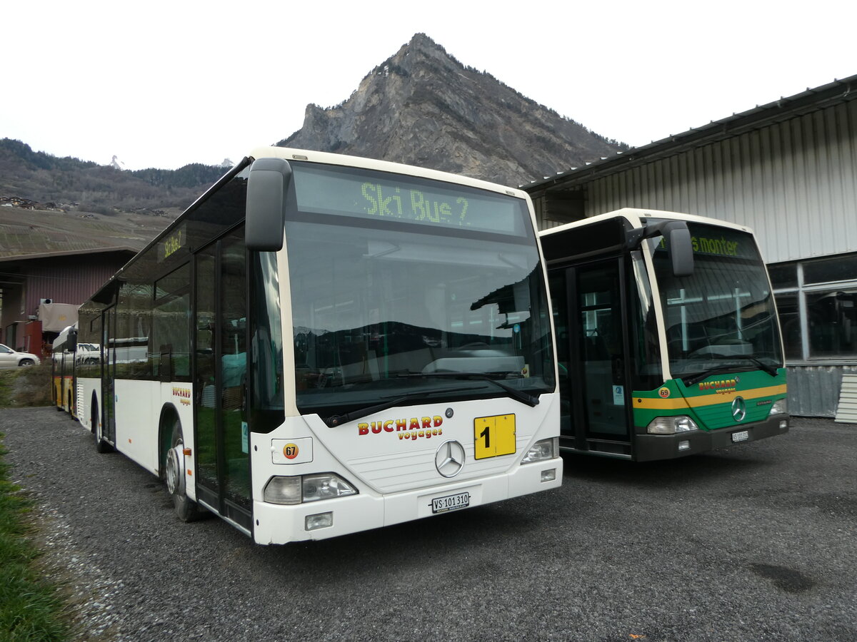 (245'059) - Buchard, Leytron - Nr. 67/VS 101'310 - Mercedes (ex MBC Morges Nr. 70) am 14. Januar 2023 in Leytron, Garage