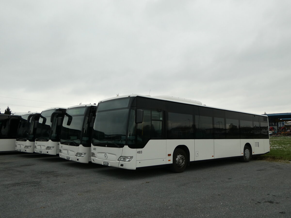 (245'518) - Intertours, Domdidier - Nr. 483/FR 300'483 - Mercedes (ex PostAuto Bern Nr. 2/PID 4559; ex Klopfstein, Laupen Nr. 2) am 28. Januar 2023 in Domdidier, Garage