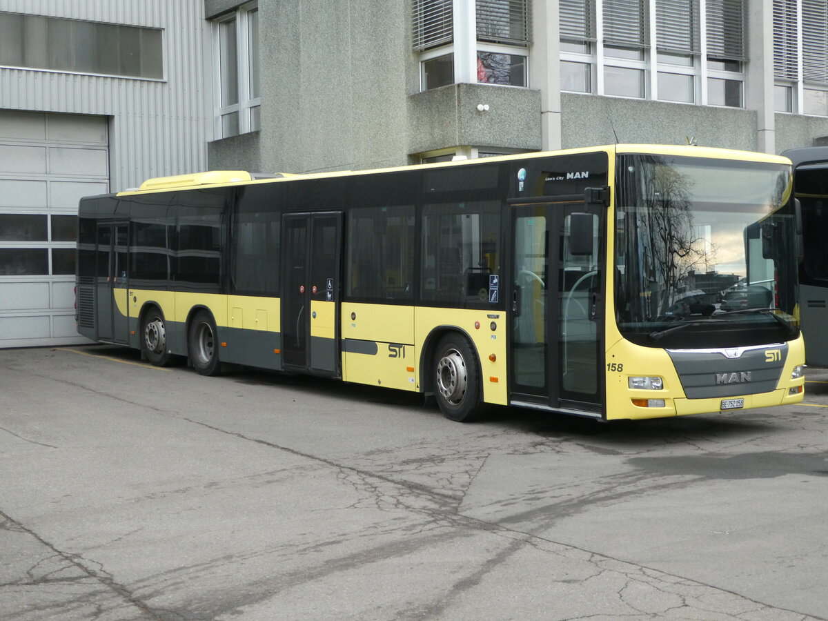 (245'530) - STI Thun - Nr. 158/BE 752'158 - MAN am 29. Januar 2023 in Thun, Garage