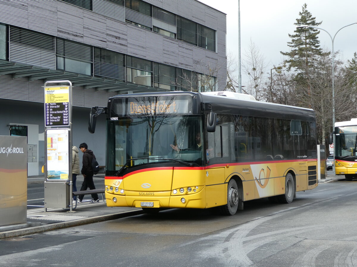 (245'856) - Gessinger, Bad Ragaz - GR 177'050/PID 10'905 - Solaris am 6. Februar 2023 beim Bahnhof Landquart