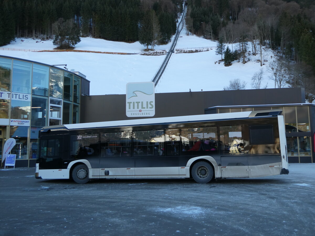 (246'111) - EAB Engelberg - Nr. 2/OW 10'224 - Scania am 14. Februar 2023 in Engelberg, Talstation Titlis