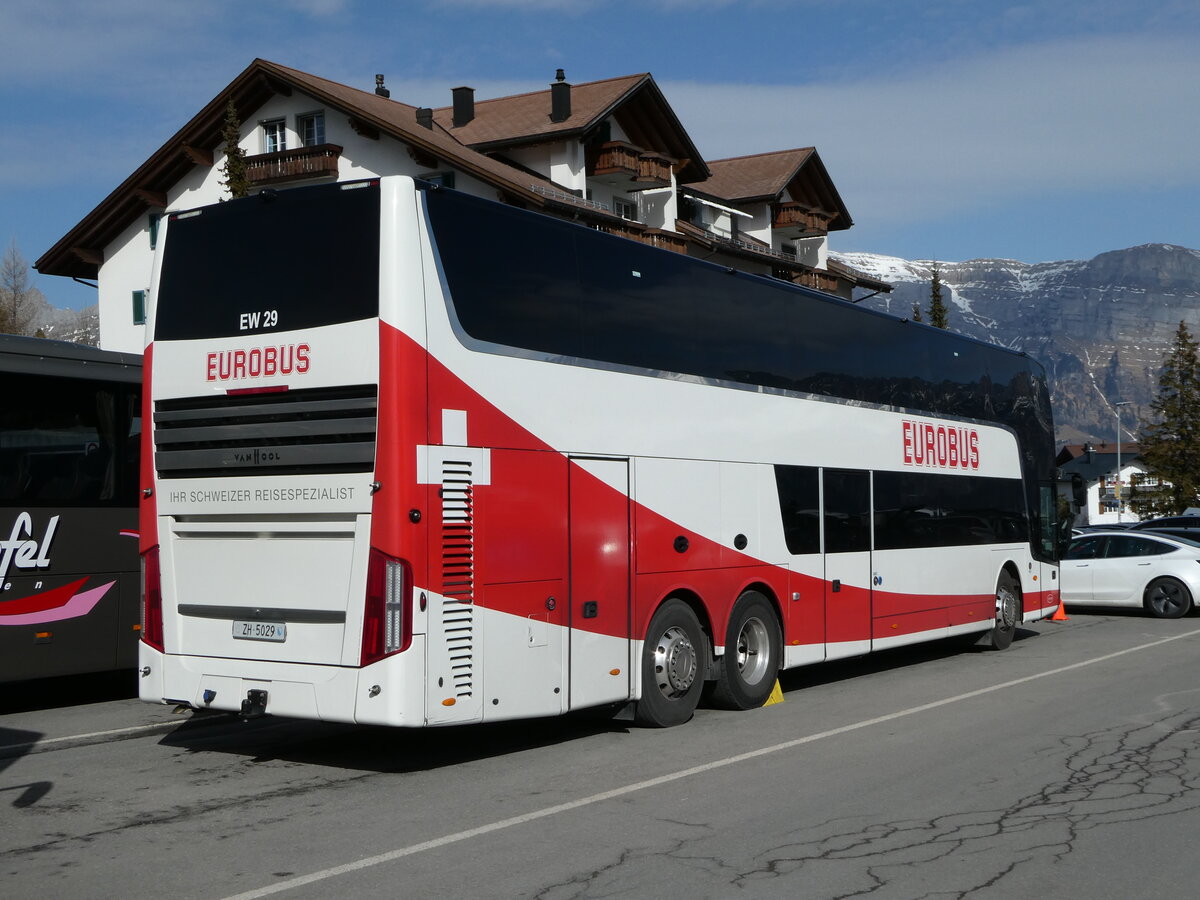 (246'495) - Welti-Furrer, Bassersdorf - Nr. 29/ZH 5029 - Van Hool am 24. Februar 2023 in Flumserberg, Tannenboden