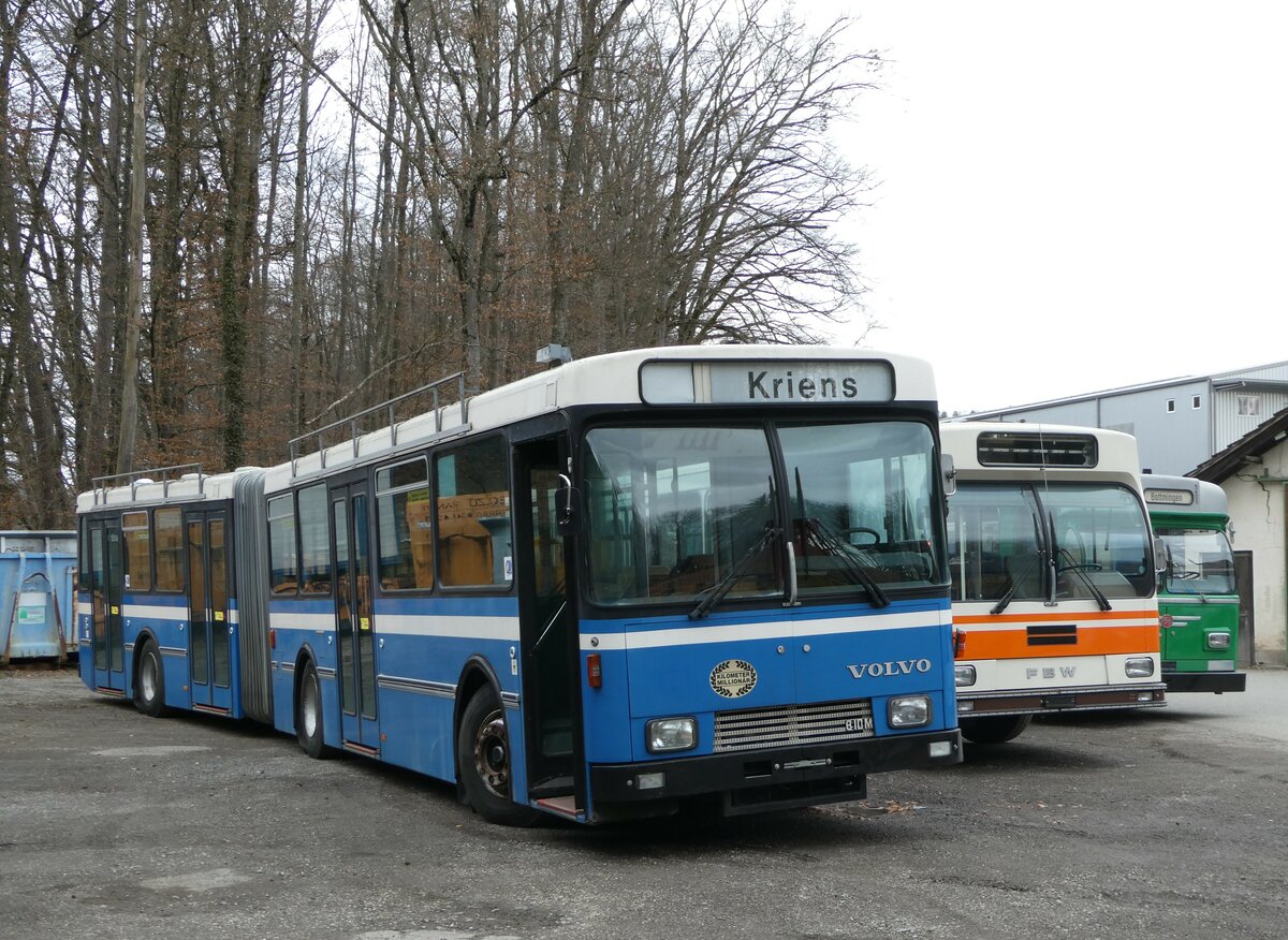 (246'685) - Krauer, Kehrsatz - Volvo/R&J (ex VBL Luzern Nr. 111) am 26. Februar 2023 in Oberburg, Ziegelgut