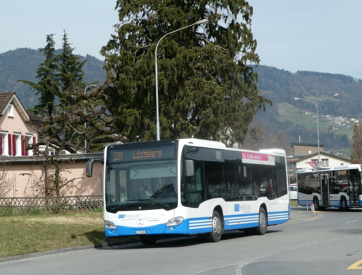 (247'320) - RTB Altsttten - Nr. 76/SG 150'869 - Mercedes am 17. Mrz 2023 beim Bahnhof Altsttten