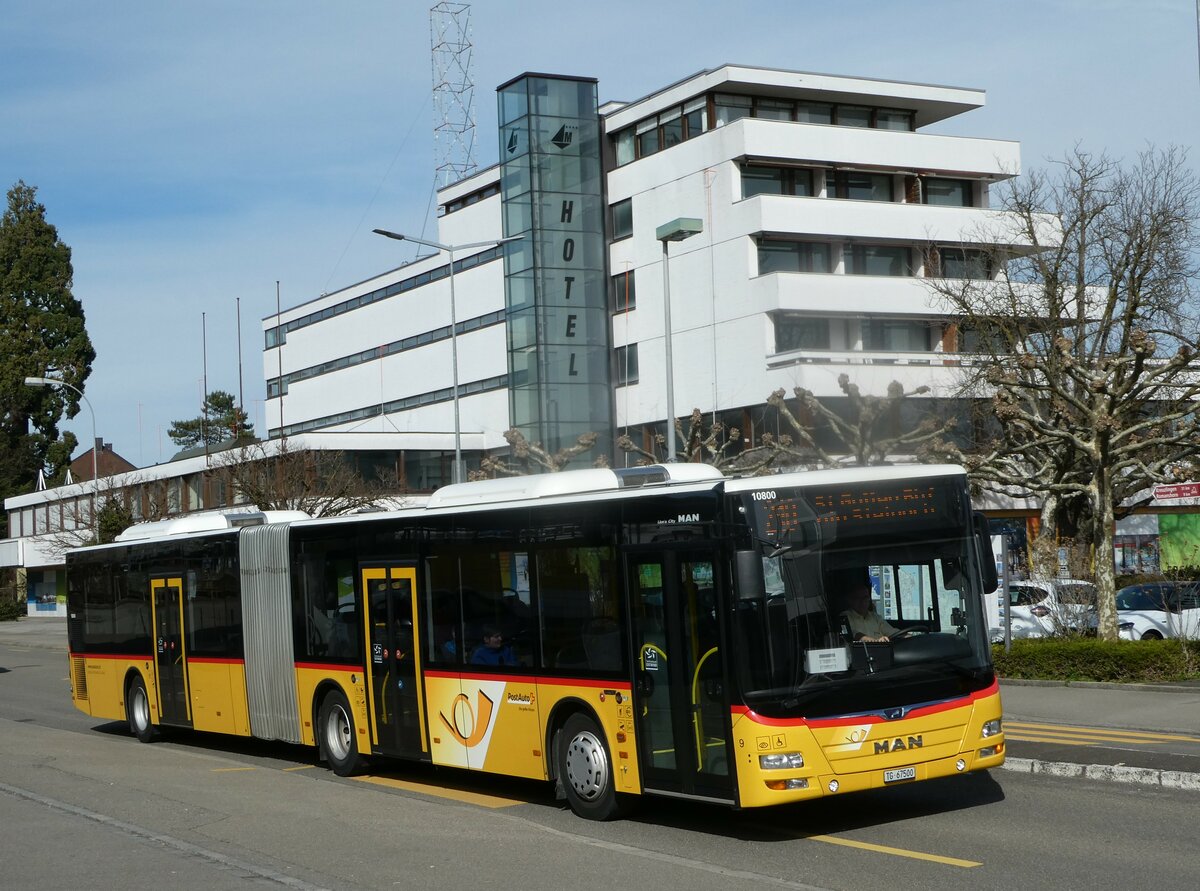 (247'380) - Eurobus, Arbon - Nr. 9/TG 67'500/PID 10'800 - MAN am 17. Mrz 2023 beim Bahnhof Arbon