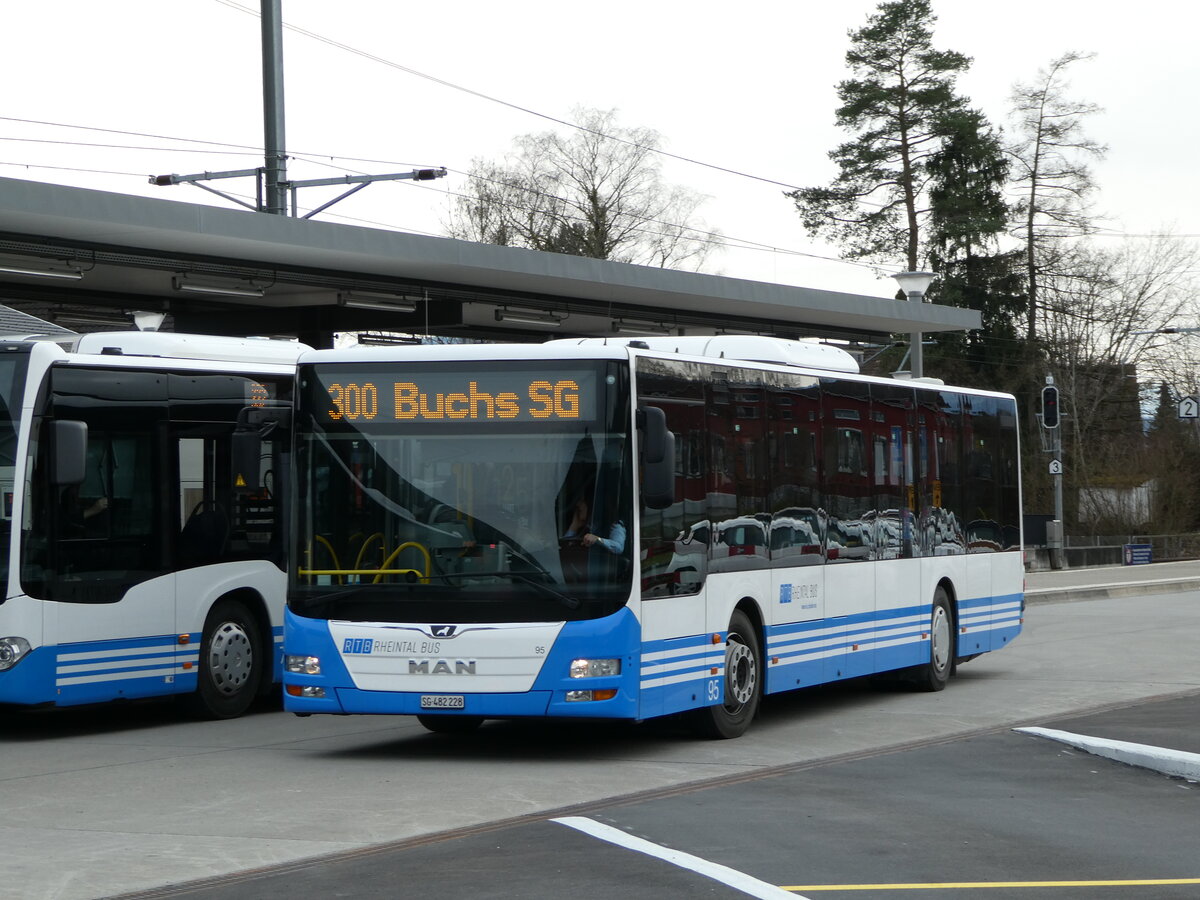 (247'518) - RTB Altsttten - Nr. 95/SG 482'228 - MAN (ex PostBus/A BD 15'346) am 21. Mrz 2023 beim Bahnhof Altsttten