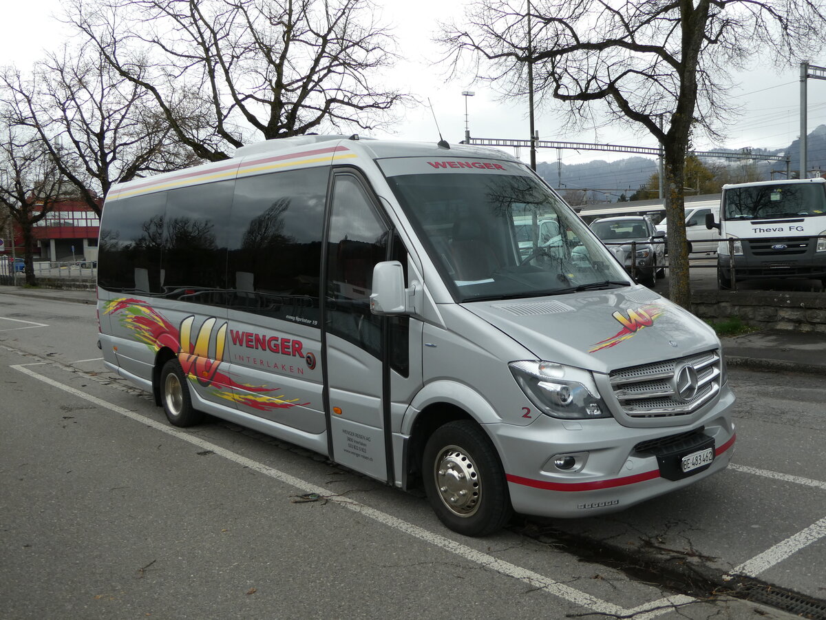 (247'921) - Wenger, Interlaken - Nr. 2/BE 483'462 - Mercedes am 1. April 2023 bei der Schifflndte Thun