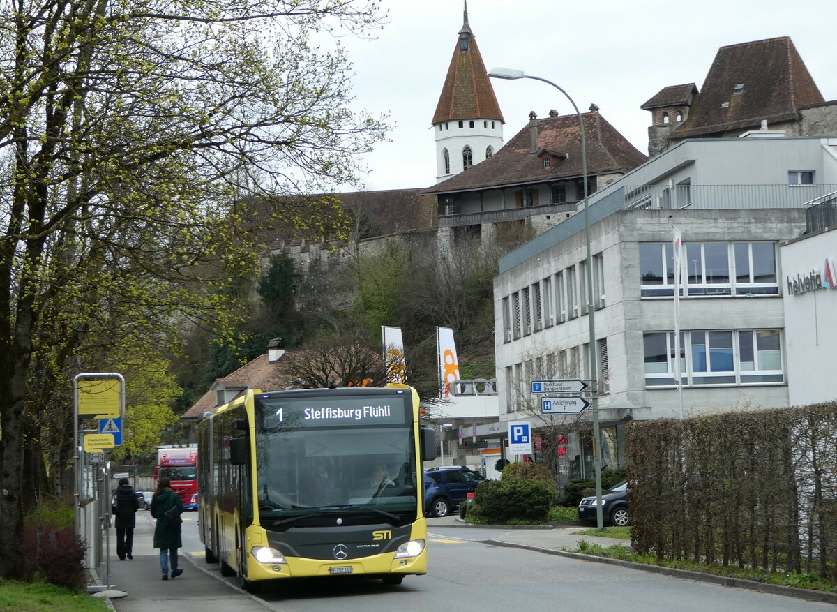 (247'986) - STI Thun - Nr. 163/BE 752'163 - Mercedes am 3. April 2023 in Thun, Spital (prov. Haltestelle fr Berntor)