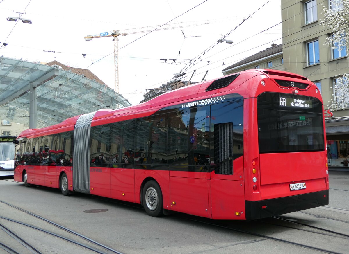 (248'235) - Bernmobil, Bern - Nr. 234/BE 881'234 - Volvo am 8. April 2023 beim Bahnhof Bern