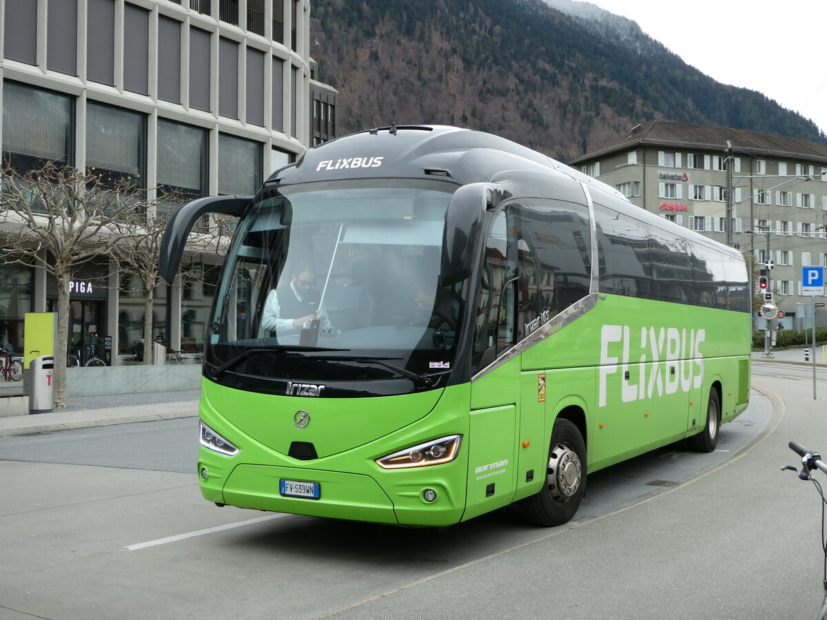 (248'573) - Aus Italien: Borman, Racale - FV-539 WN - Irizar am 15. April 2023 beim Bahnhof Chur