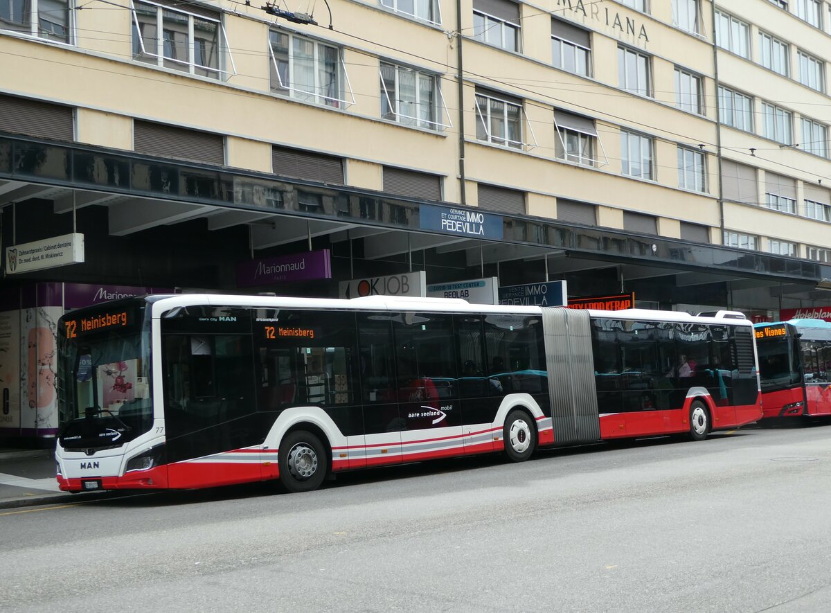 (249'030) - ASm Langenthal - Nr. 77/BE 893'277 - MAN am 22. April 2023 beim Bahnhof Biel