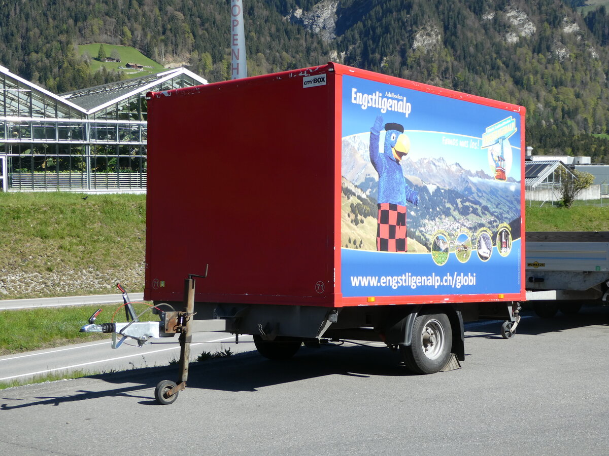 (249'534) - AFA Adelboden - Nr. 71/BE 681'633 - Niederhauser Gepckanhnger am 4. Mai 2023 in Frutigen, Garage