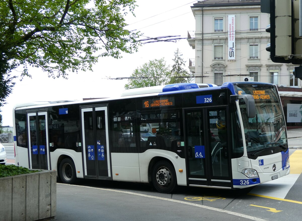 (249'670) - TL Lausanne - Nr. 326/VD 296'008 - MAN am 5. Mai 2023 in Lausanne, Chauderon