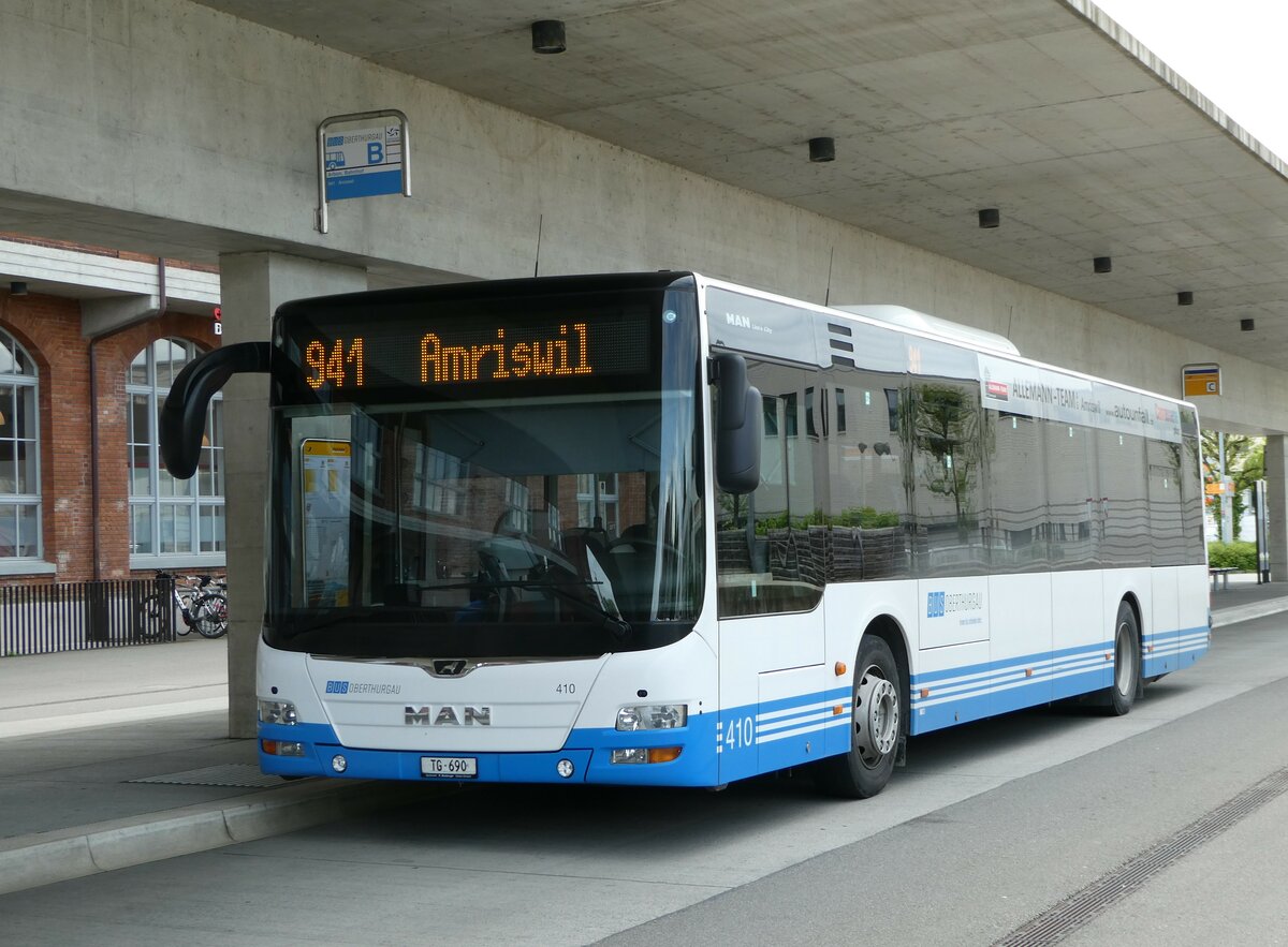 (249'910) - BOTG Amriswil - Nr. 410/TG 690 - MAN am 12. Mai 2023 in Arbon, Bushof