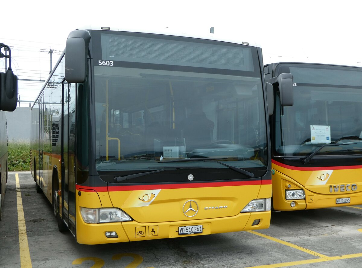 (250'174) - CarPostal Ouest - VD 510'261/PID 5603 - Mercedes am 18. Mai 2023 in Yverdon, Garage