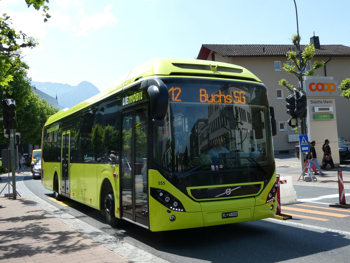 (250'786) - BOS PS Anstalt, Vaduz - Nr. 555/FL 40'222 - Volvo (ex PLA Vaduz Nr. 90/PID 11'131) am 30. Mai 2023 in Vaduz, Stdtle