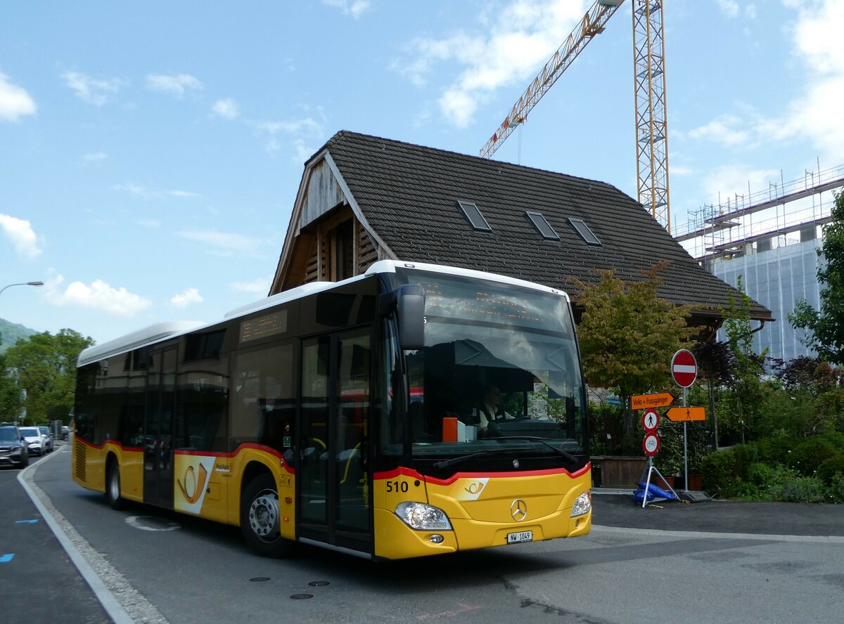 (250'882) - PostAuto Zentralschweiz - Nr. 510/NW 1049/PID 10'566 - Mercedes (ex Nr. 68; ex AAGU Altdorf Nr. 68) am 1. Juni 2023 beim Bahnhof Stans