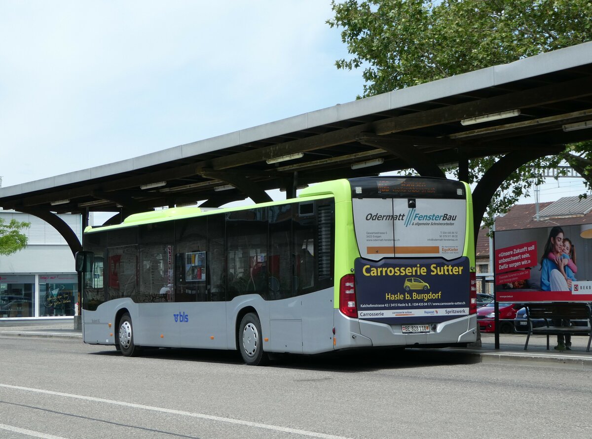 (251'681) - Busland, Burgdorf - Nr. 118/BE 828'118 - Mercedes am 18. Juni 2023 beim Bahnhof Burgdorf