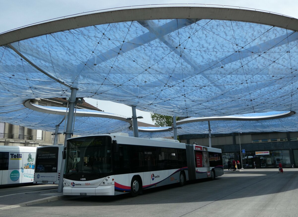 (251'803) - BBA Aarau - Nr. 162/AG 441'162 - Scania/Hess am 20. Juni 2023 beim Bahnhof Aarau