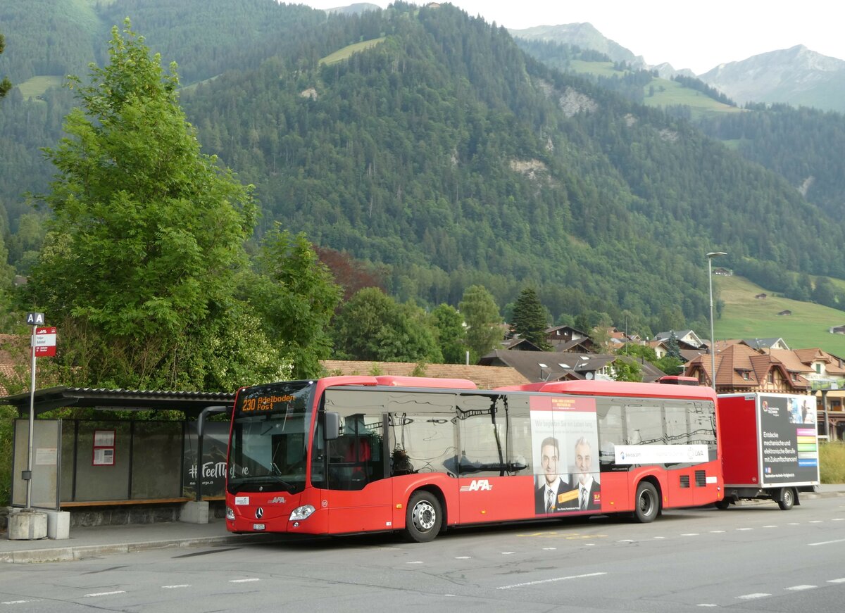 (251'835) - AFA Adelboden - Nr. 95/BE 26'774 - Mercedes am 21. Juni 2023 beim Bahnhof Frutigen