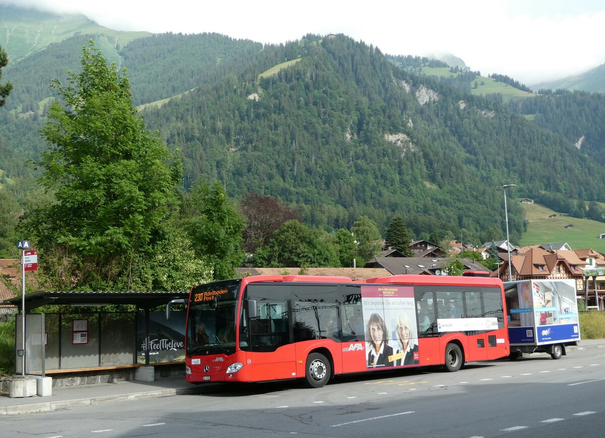 (251'841) - AFA Adelboden - Nr. 28/BE 43'089 - Mercedes am 21. Juni 2023 beim Bahnhof Frutigen