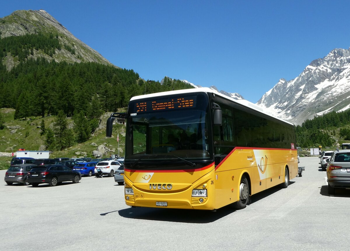 (252'068) - Jaggi, Kippel - Nr. 26/VS 5401/PID 10'089 - Iveco am 25. Juni 2023 auf der Fafleralp