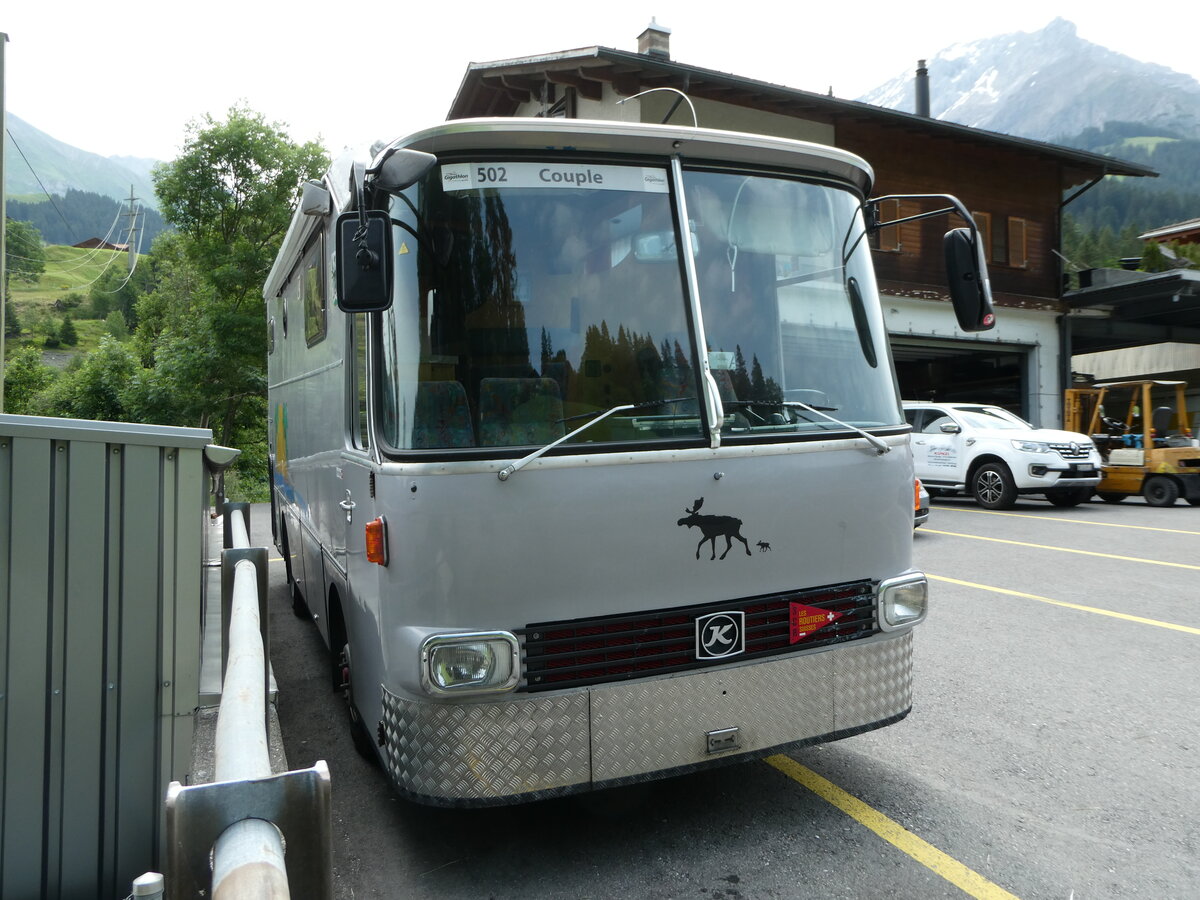 (252'169) - Hildebrand, Adelboden - Setra am 28. Juni 2023 in Adelboden, Garage Knzi