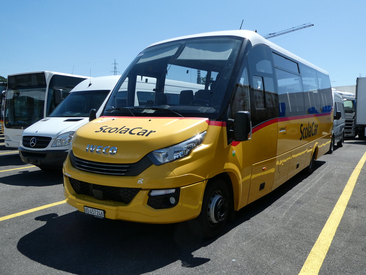 (252'513) - CarPostal Ouest - VD 457'246/PID 11'315 - Iveco/Rosero am 8. Juli 2023 in Kerzers, Interbus