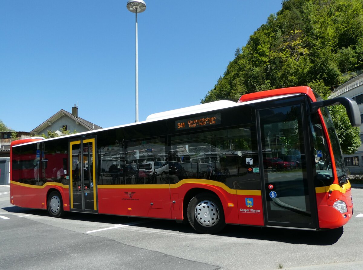 (252'711) - AS Engi - Nr. 3/GL 7703 - Mercedes am 15. Juli 2023 beim Bahnhof Schwanden