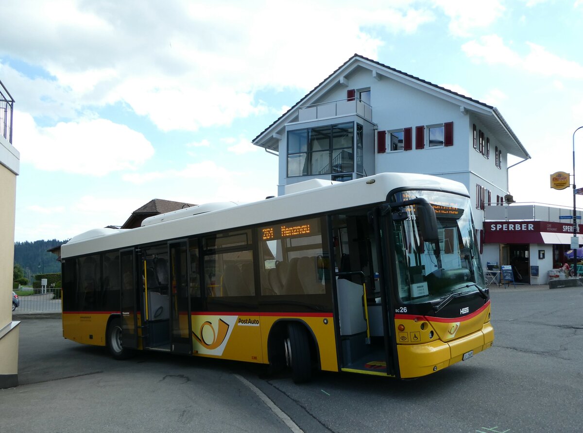 (252'825) - Amstein, Willisau - Nr. SC 26/LU 15'609/PID 5318 - Scania/Hess (ex Schnider, Schpfheim) am 20. Juli 2023 in Menzberg, Dorfplatz