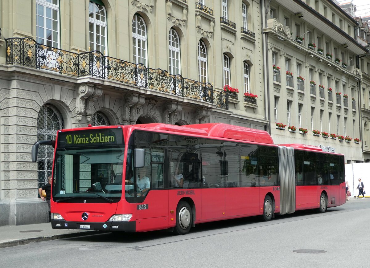 (252'949) - Bernmobil, Bern - Nr. 843/BE 671'843 - Mercedes am 24. Juli 2023 in Bern, Bundesplatz