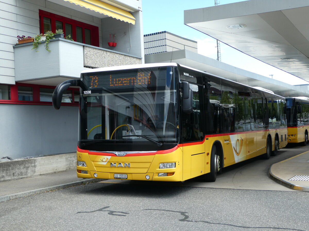 (253'328) - Bucheli, Kriens - Nr. 25/LU 15'510/PID 10'598 - MAN am 3. August 2023 beim Bahnhof Rotkreuz