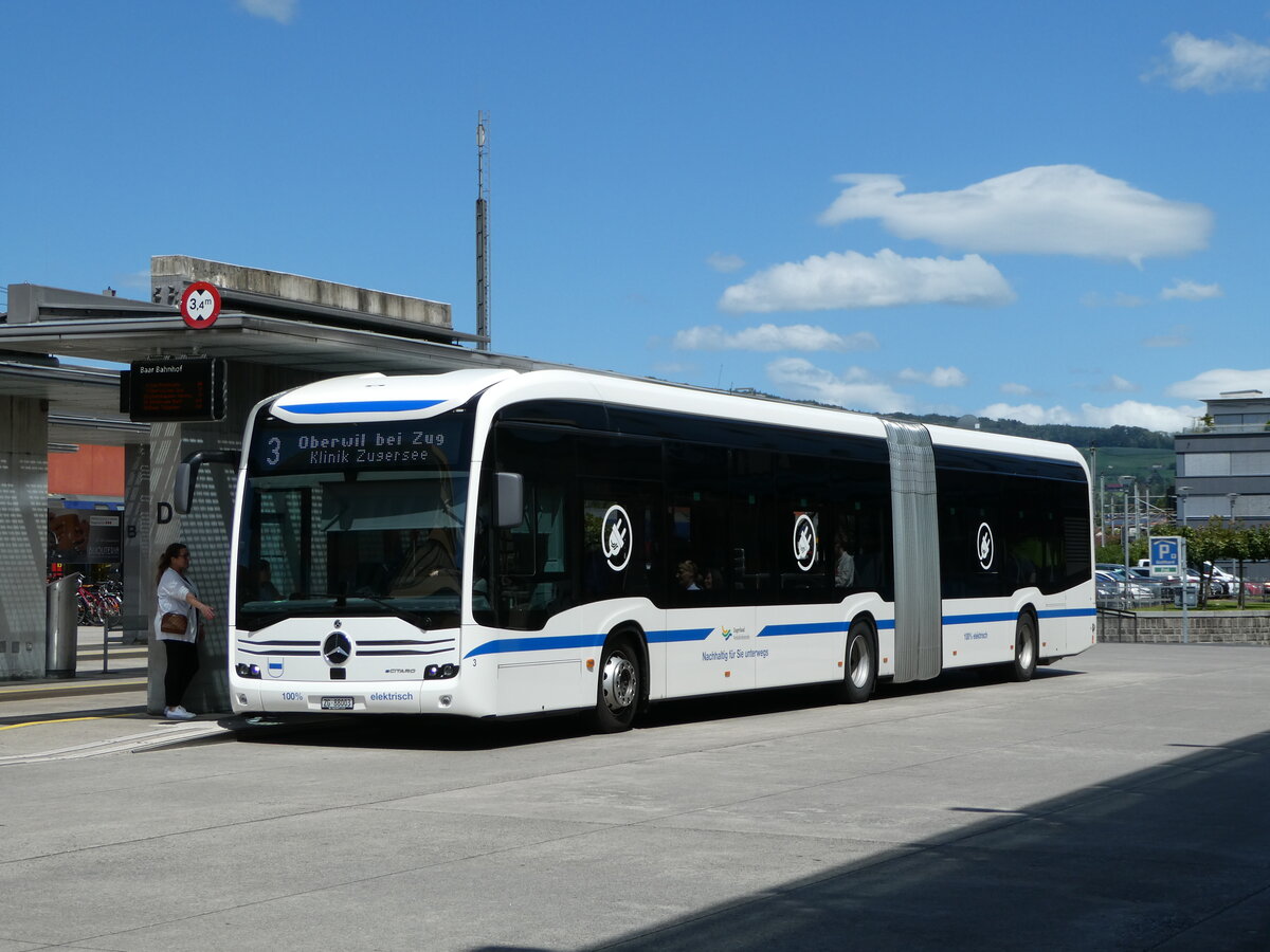 (253'351) - ZVB Zug - Nr. 3/ZG 88'003 - Mercedes am 3. August 2023 beim Bahnhof Baar