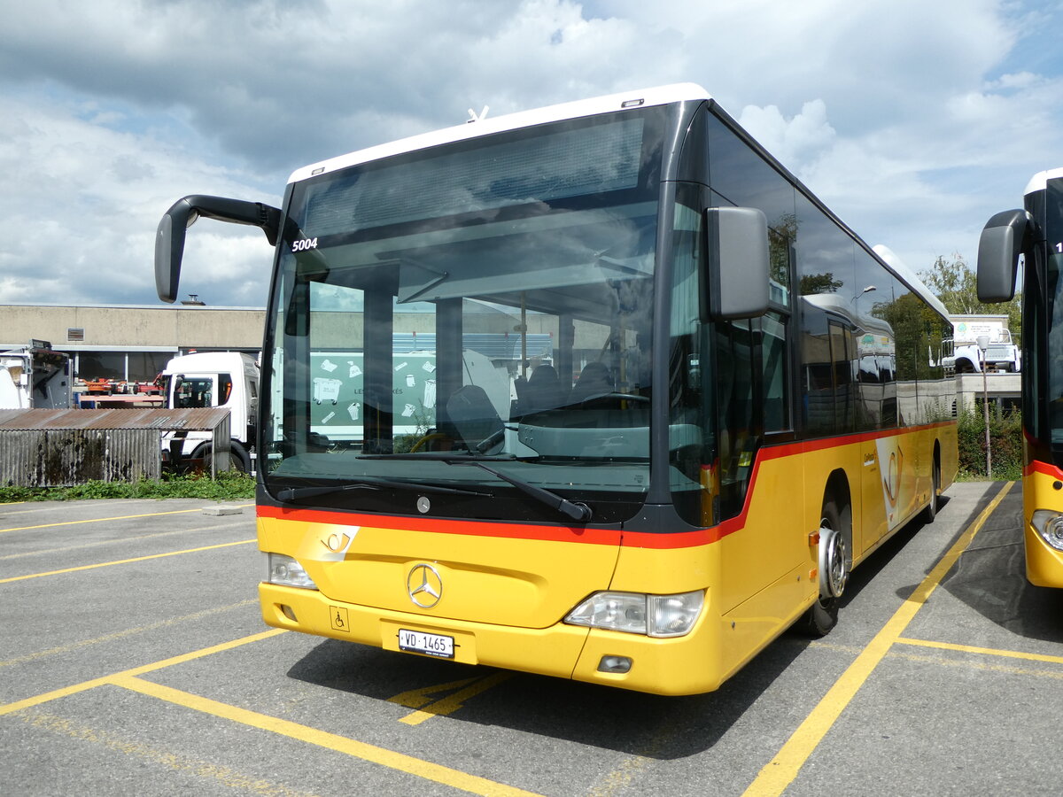 (253'748) - CarPostal Ouest - VD 1465/PID 5004 - Mercedes (ex TPB, Sdeilles) am 12. August 2023 in Yverdon, Garage