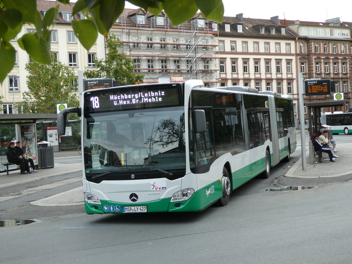 (254'335) - Lyst, Zellingen - Nr. 427/MSP-LY 427 - Mercedes am 29. August 2023 beim Bahnhof Wrzburg