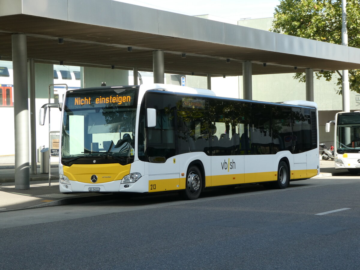 (255'255) - VBSH Schaffhausen - Nr. 213/SH 54'313 - Mercedes am 17. September 2023 beim Bahnhof Schaffhausen