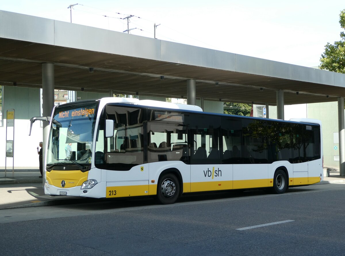 (255'256) - VBSH Schaffhausen - Nr. 213/SH 54'313 - Mercedes am 17. September 2023 beim Bahnhof Schaffhausen