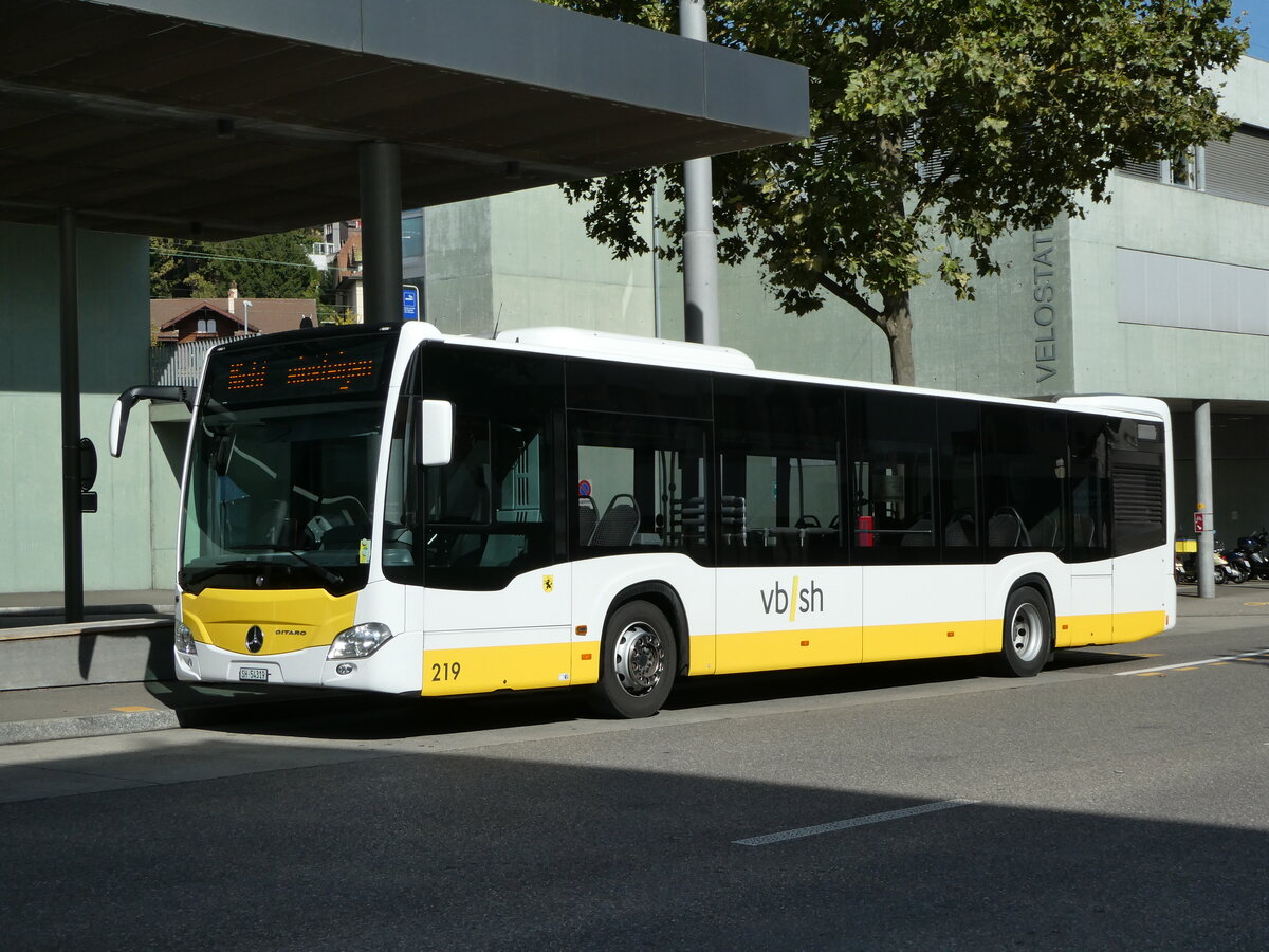 (255'274) - VBSH Schaffhausen - Nr. 219/SH 54'319 - Mercedes (ex Nr. 3) am 17. September 2023 beim Bahnhof Schaffhausen