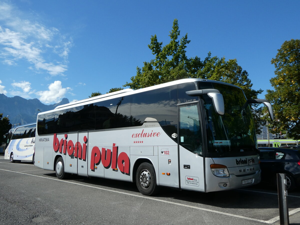 (255'450) - Aus Kroatien: Brioni, Pula - Nr. 102/PU 552-ON - Setra am 20. September 2023 in Thun, Seestrasse