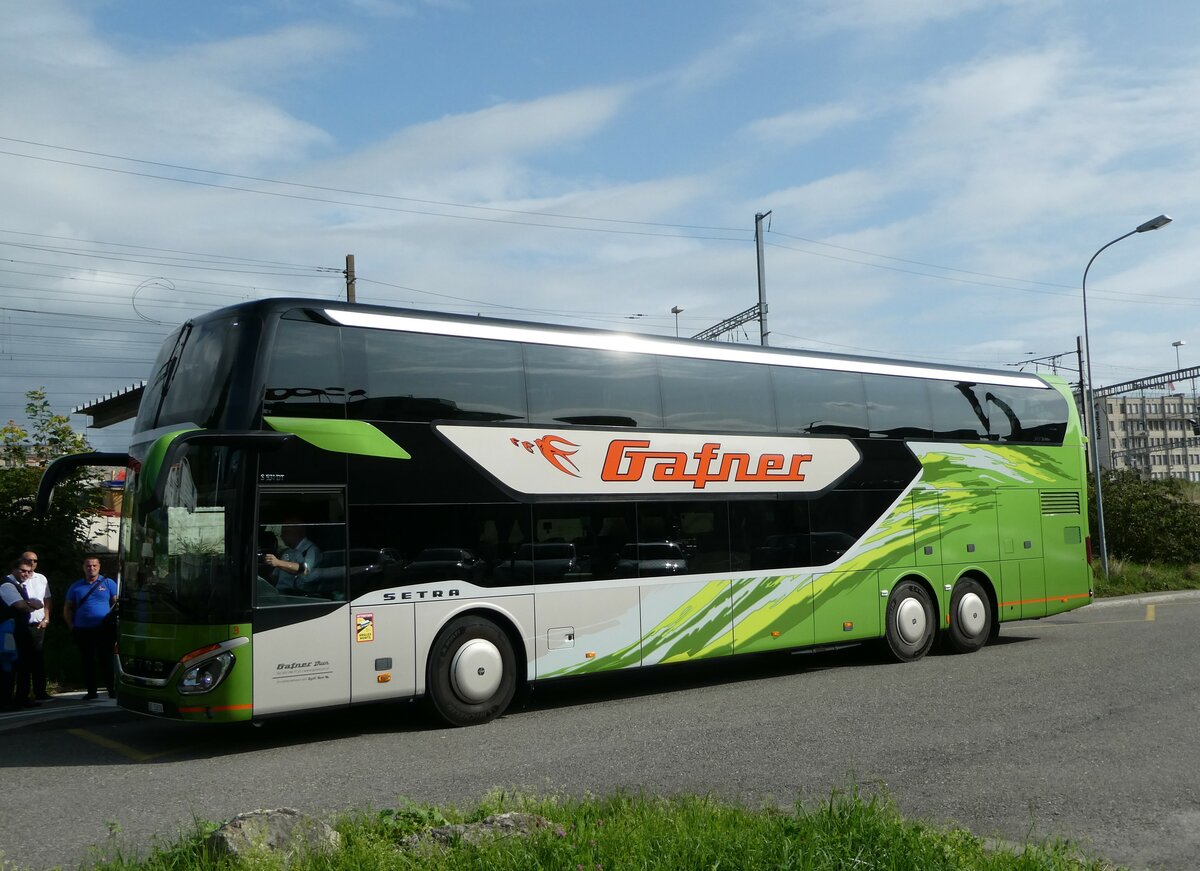 (255'711) - Gafner, Thun - Nr. 3/BE 53'616 - Setra (ex Sommer, Grnen; ex VIP Transport, LV-Riga) am 30. September 2023 in Biel, Car Terminal